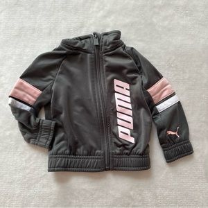 BABY PUMA JACKET GRAY AND PINK 6-9 MONTHS